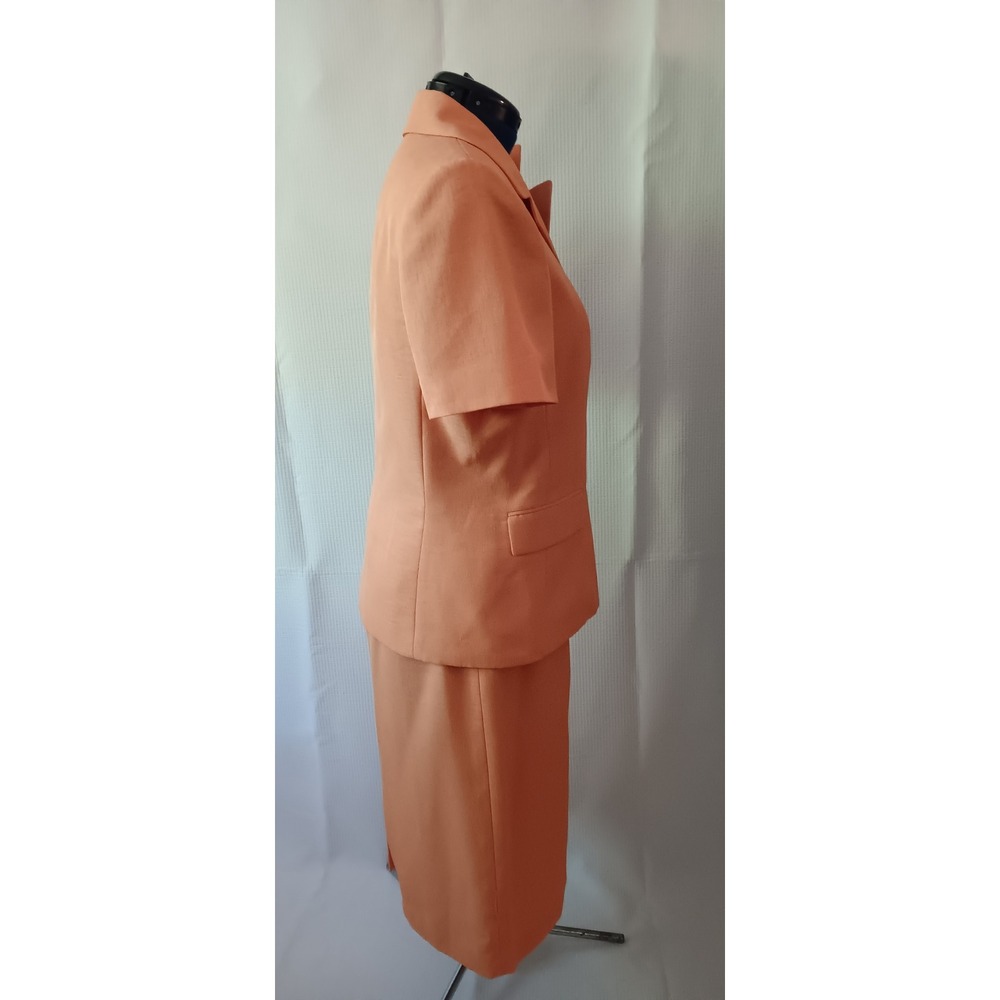 Le Suit Essentials Women Orange Skirt Suit 2pc Blazer Size 16 NEW KS0330 - Picture 4 of 5